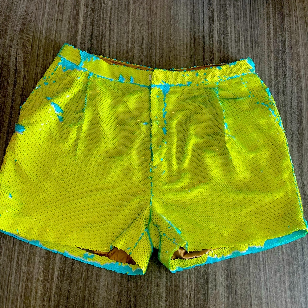 Luxury brand, Zamar Lewis, size: XL, brown/lime and blue